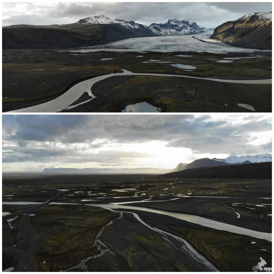 Parque nacional Skaftafell Islandia drone
