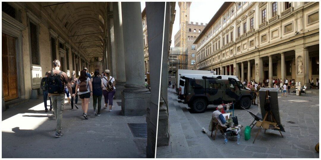 pasillo uffizi