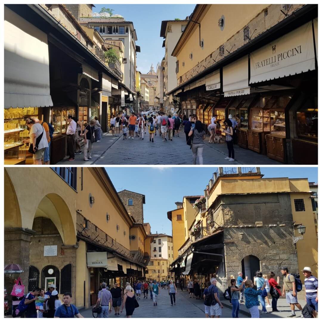 ponte vecchio en el free tour florencia