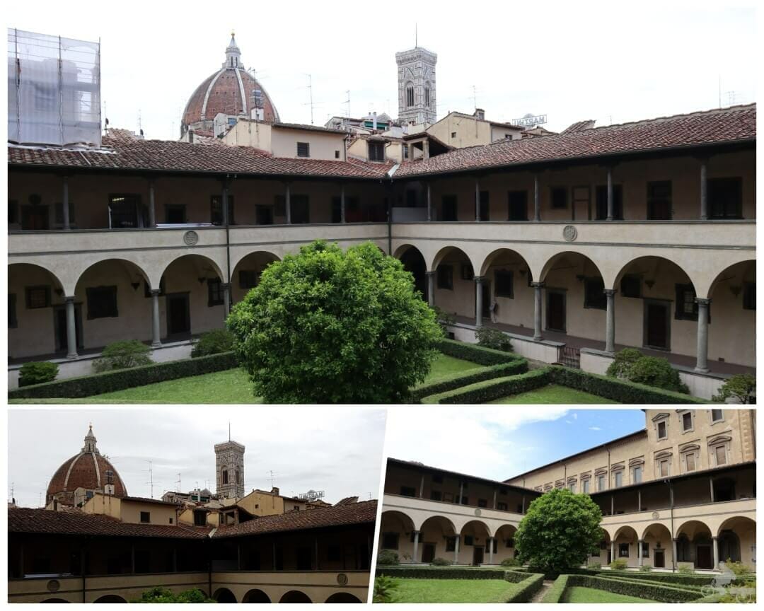 jardin claustro biblioteca laurenciana en san lorenzo florencia