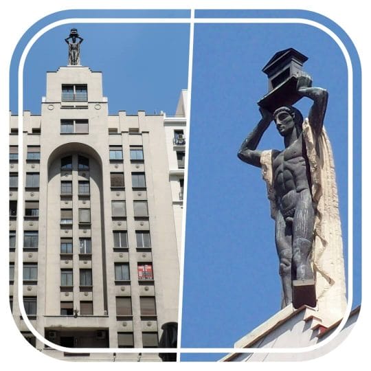 estatua romano gran via madrid 60