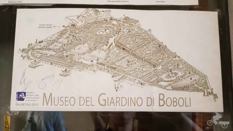jardines de boboli mapa