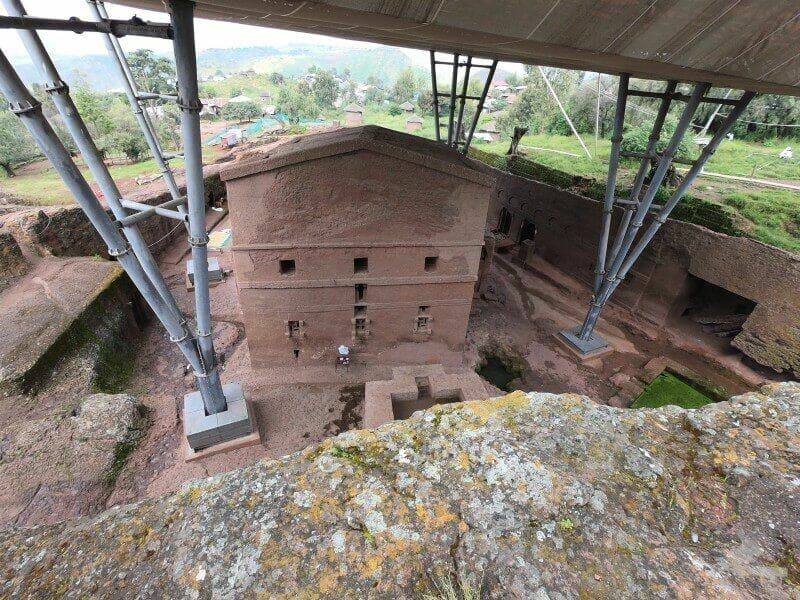 muro oriental Bet Maryam Iglesia lalibela etiopia