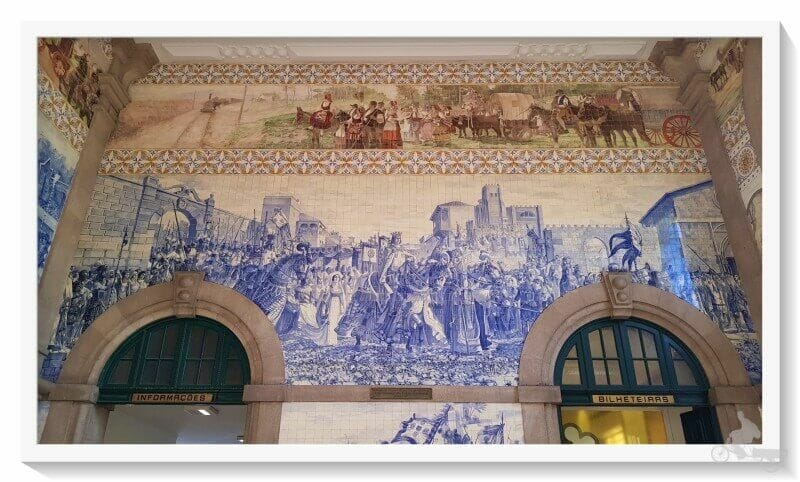 entrada del rey Juan I y Felipa de Lancaster, en Oporto en la estacion sao bento
