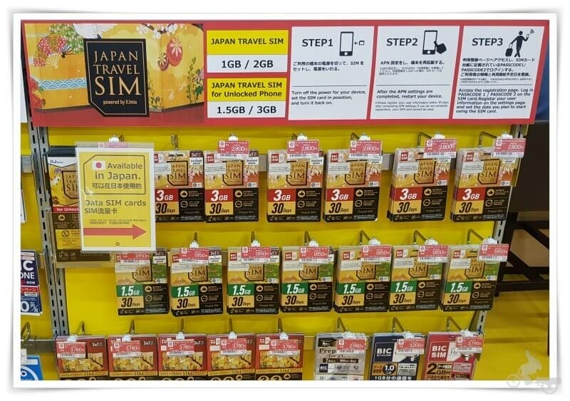 sims de la marca japan travel de iljmio
