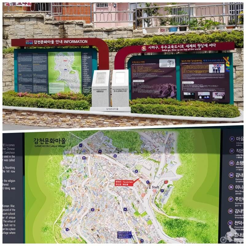 mapa Gamcheon Culture Village 