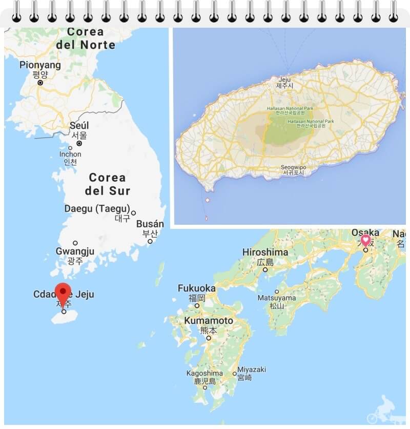 mapa isla de jeju