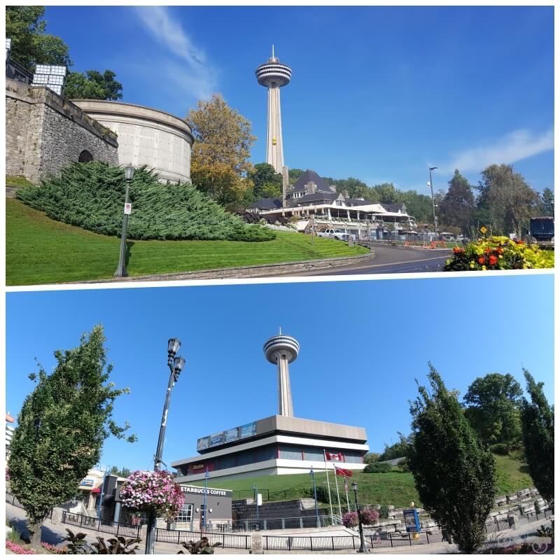 torre skylon desde la base