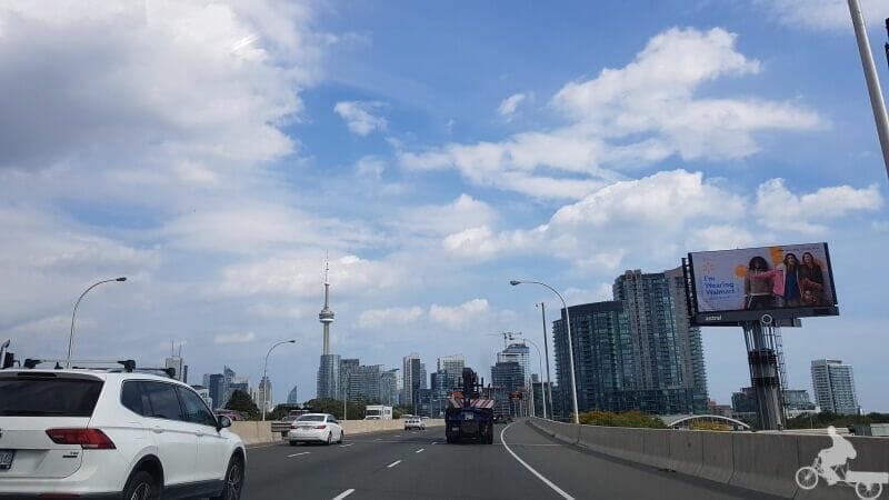 llegada a Toronto en coche