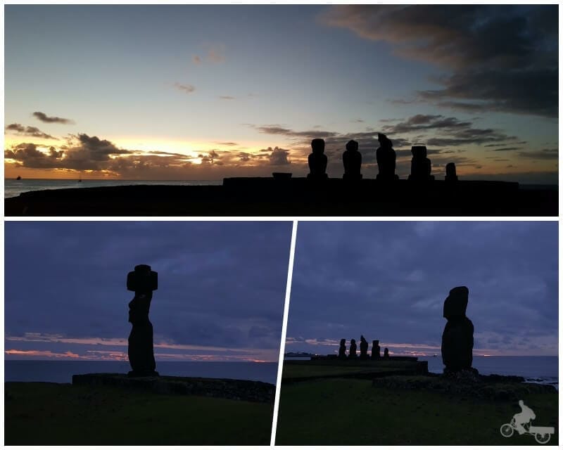 atardecer en tahai isla pascua