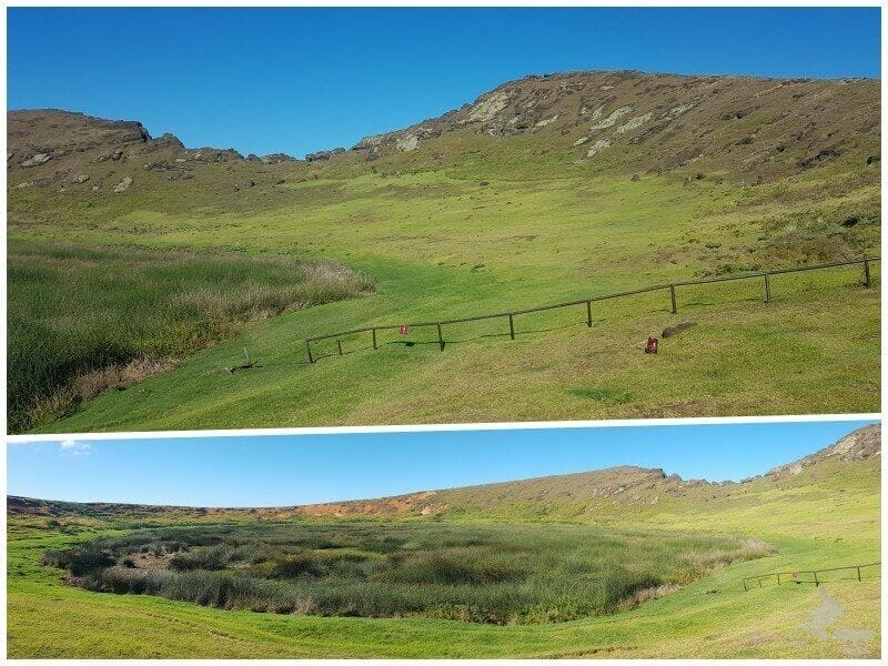 cráter volcán rano raraku