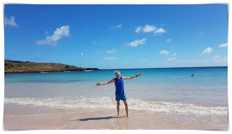 playa de Anakena en Rapa Nui