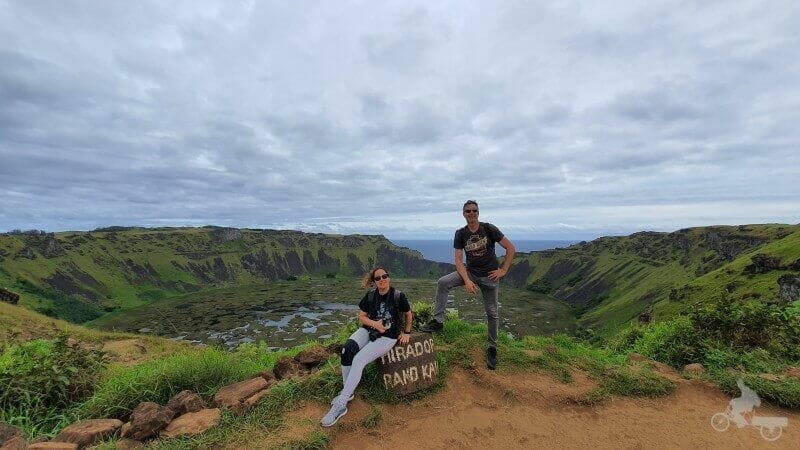rano kau al atardecer - cómo ir a isla de Pascua