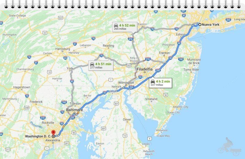 cómo ir de Nueva York a Washington