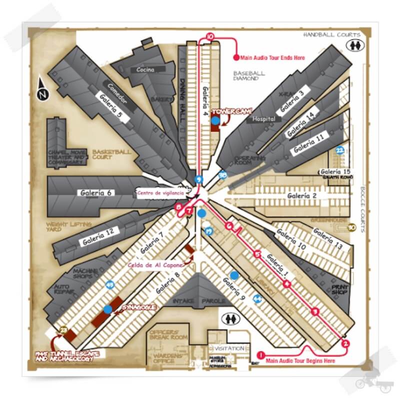 mapa visita eastern state penitentiary
