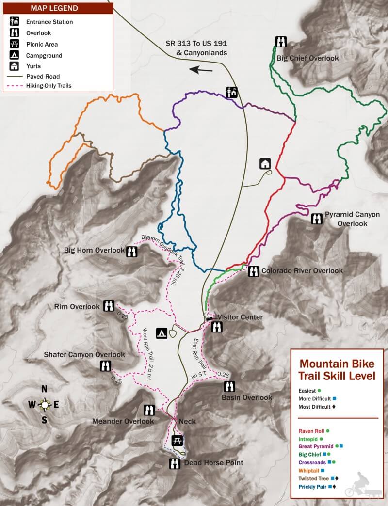 mapa dead horse point