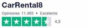 Calificación CarRental8 obtener el mejor precio para alquilar un coche