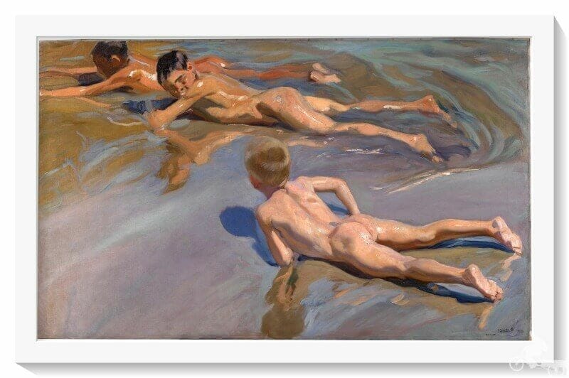 niños en la playa de Sorolla