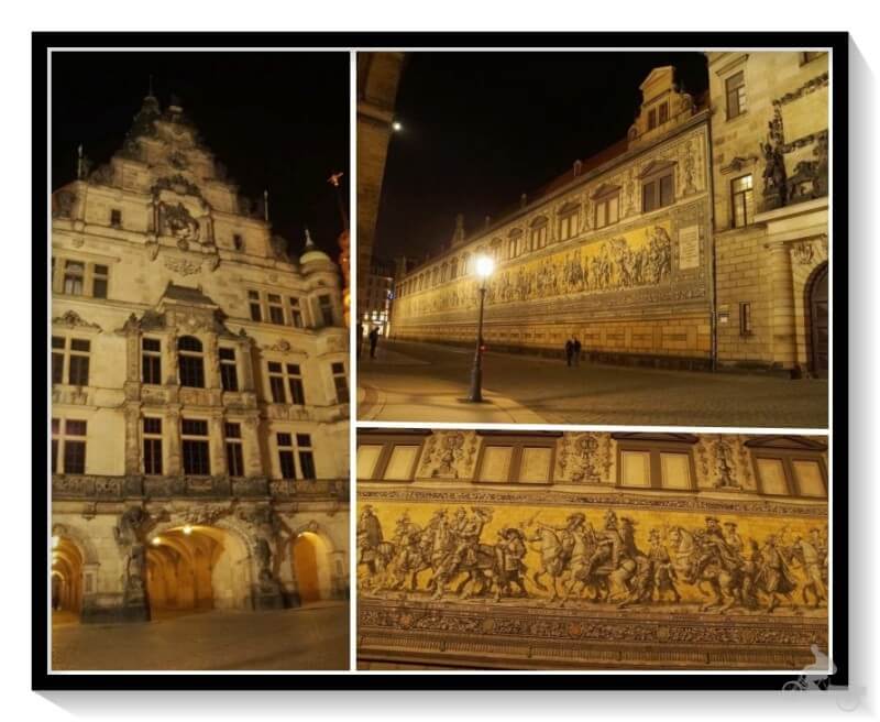 Fürstenzugb de noche - Dresde en un día