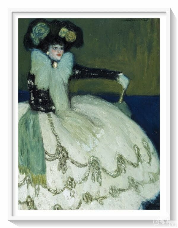 dama de azul de Picasso