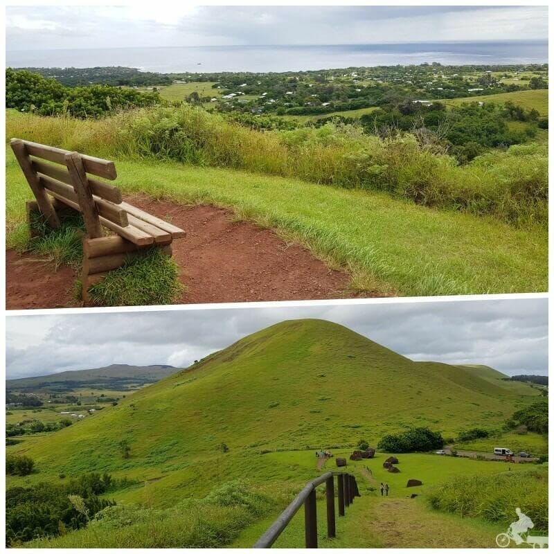 mirador de Hanga Roa desde Puna Pau