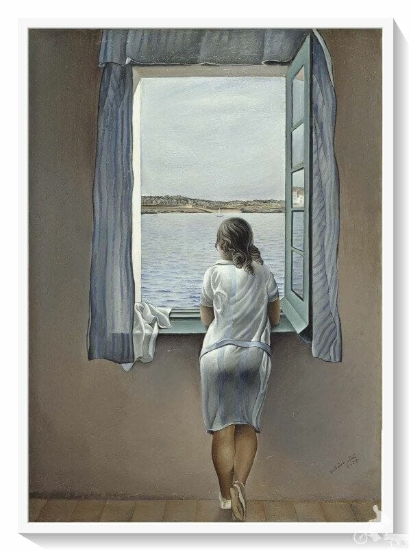 muchacha en la ventana de Salvador Dalí