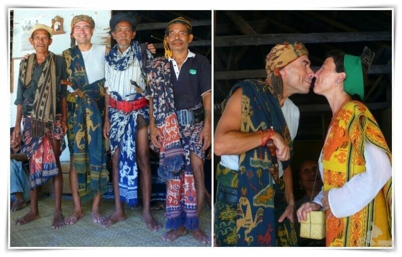boda ceremonia marapu en isla de Sambu