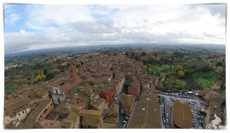 vistas al sur desde la Torre del Mangia