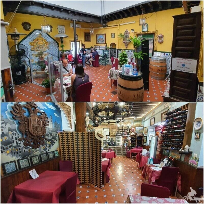 patios y comedores del restaurante lo nuestro en Toledo