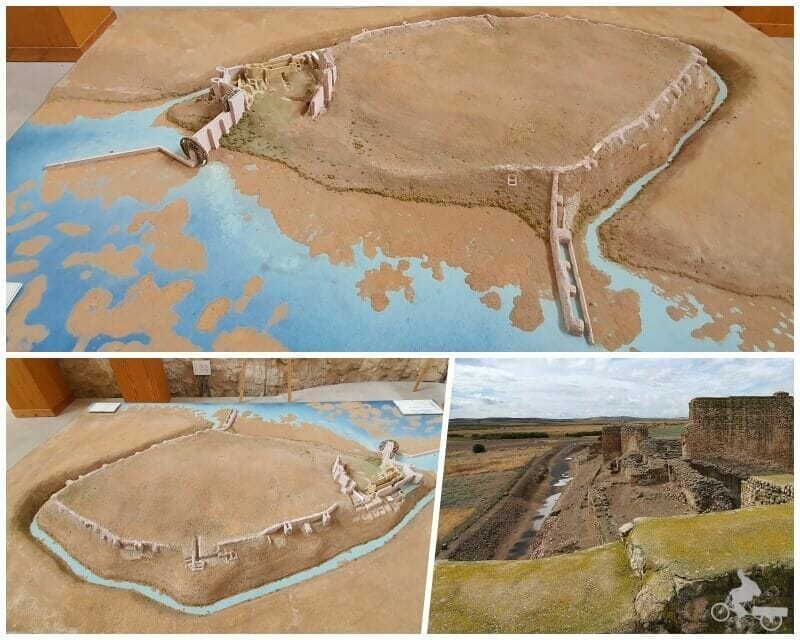 foso y muralla del castillo de Calatrava la Vieja