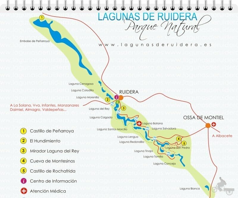 plano de las Lagunas de Ruidera