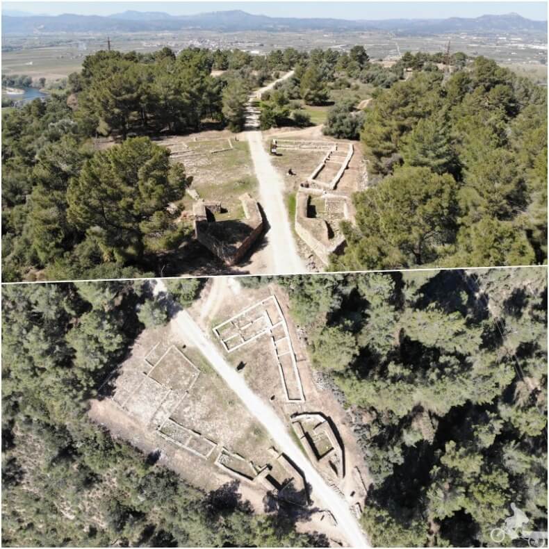 vista aérea de Castellet de Banyoles ibèric