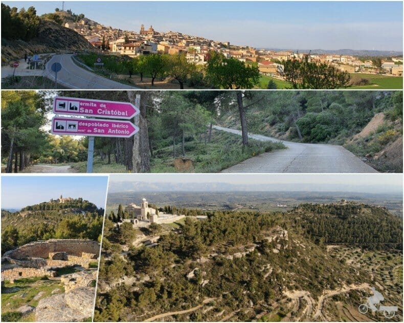 carretera de Calaceite al poblado ibérico y ermita de San Cristóbal