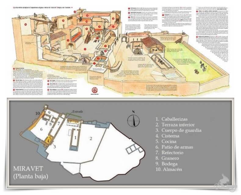 plano castillo de Miravet