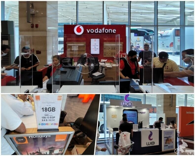 mostradores de internet con sim en egipto
