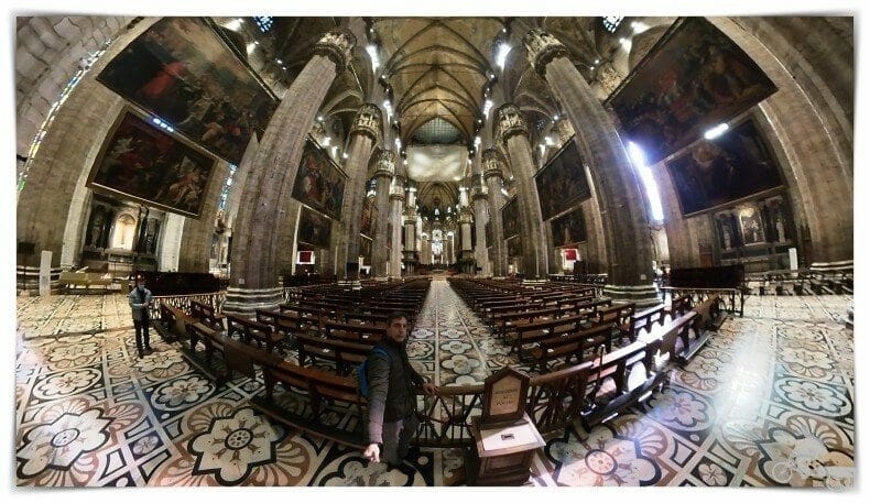 nave principal del duomo de Milán