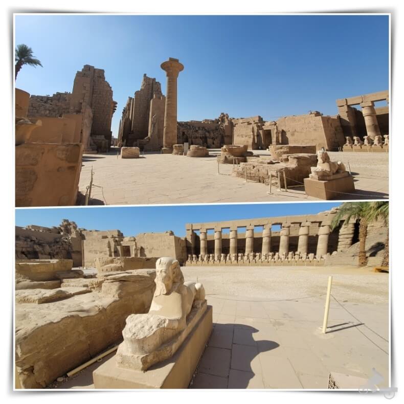patio porticado del templo de Karnak