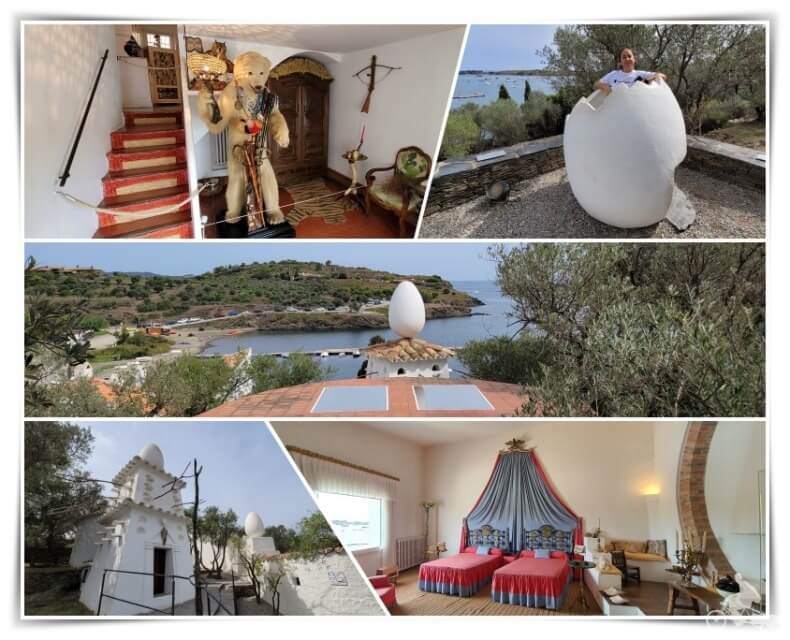interior de la casa de Dalí en Port Lligat