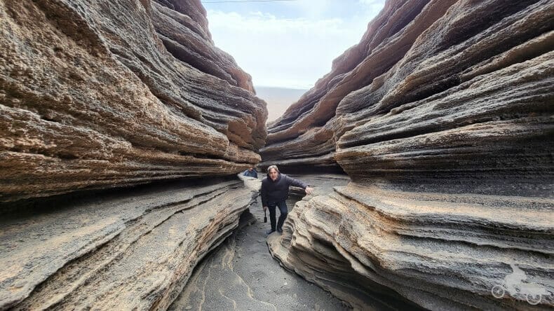 Grieta del volcán montaña Blanca de lanzarote