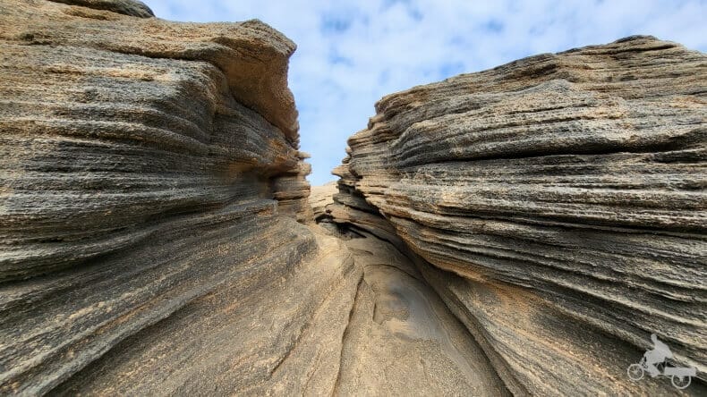 Grieta del volcán montaña Blanca de lanzarote