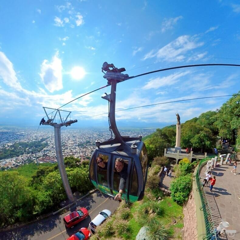 vistas desde el teleférico de Salta