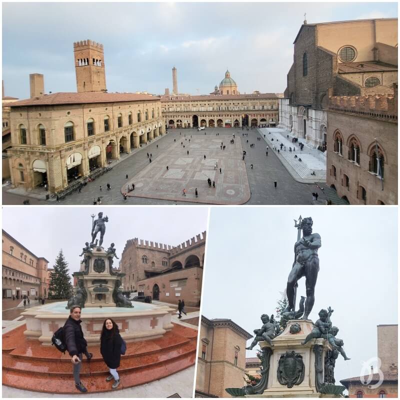 plaza mayor de Bolonia y fuente Neptuno