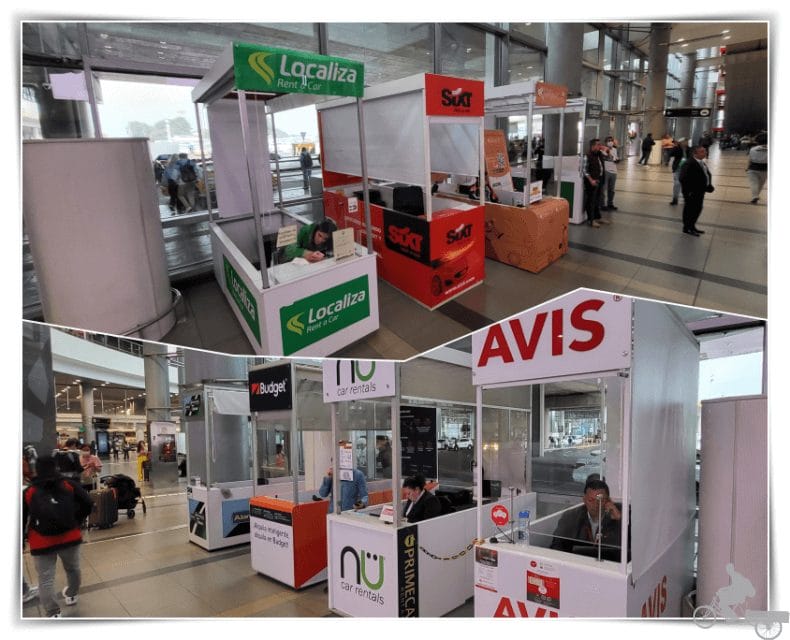 Aeropuerto de Bogotá, alquiler coches