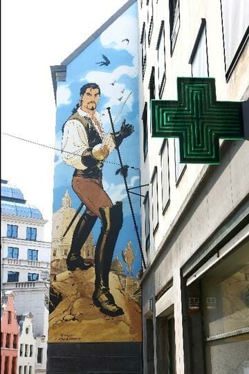Mural Marini - Le Scorpion - murales del cómic en Bruselas