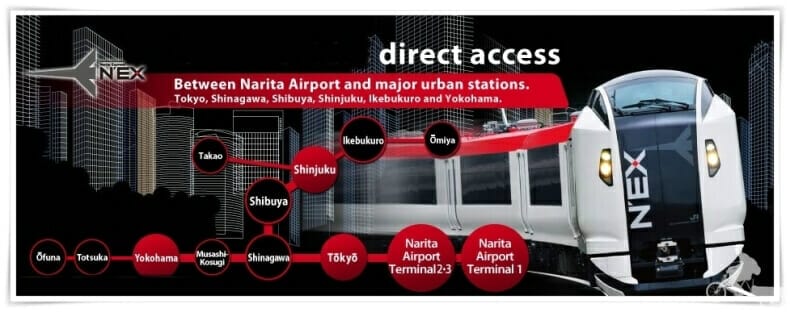 tren narita express del aeropuerto de Narita