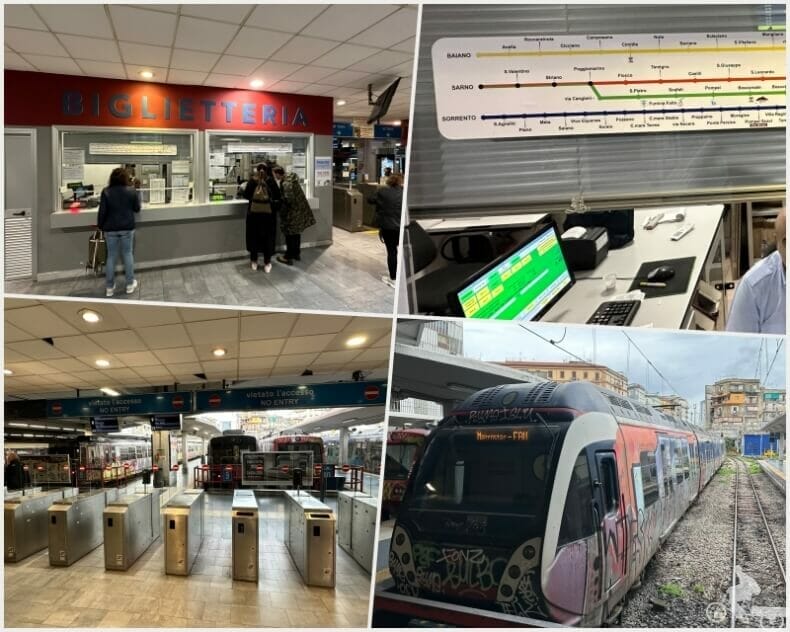 Estacion de tren Circumvesuviana de Nápoles