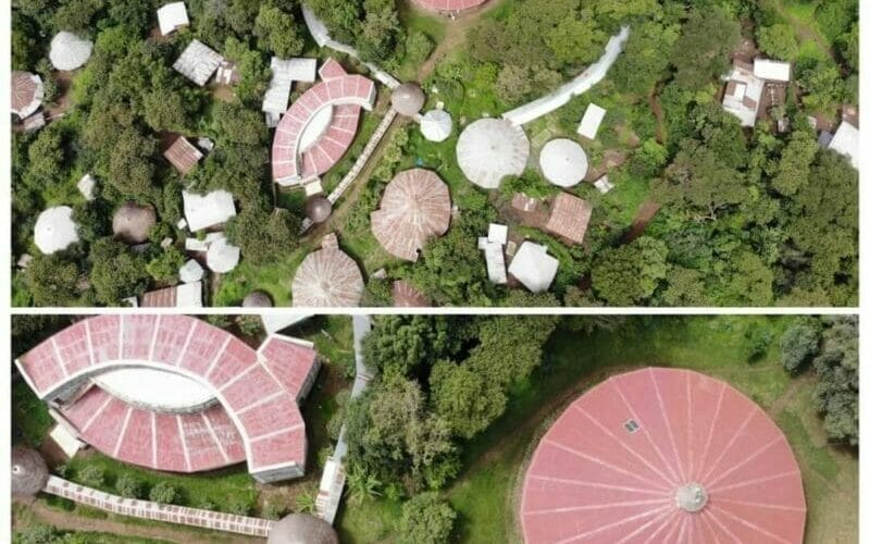 drone Monasterio de Ura Kidane Mere desde el aire