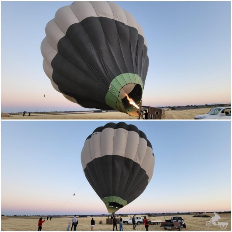 inflado globo en Brihuega