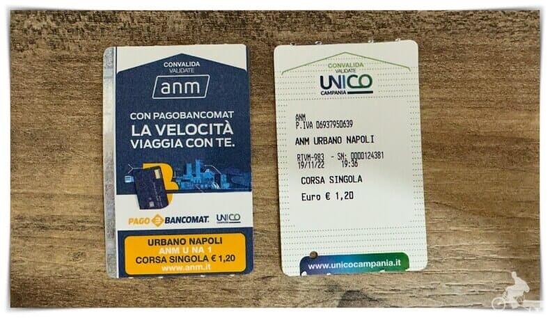 billete de transporte de nápoles