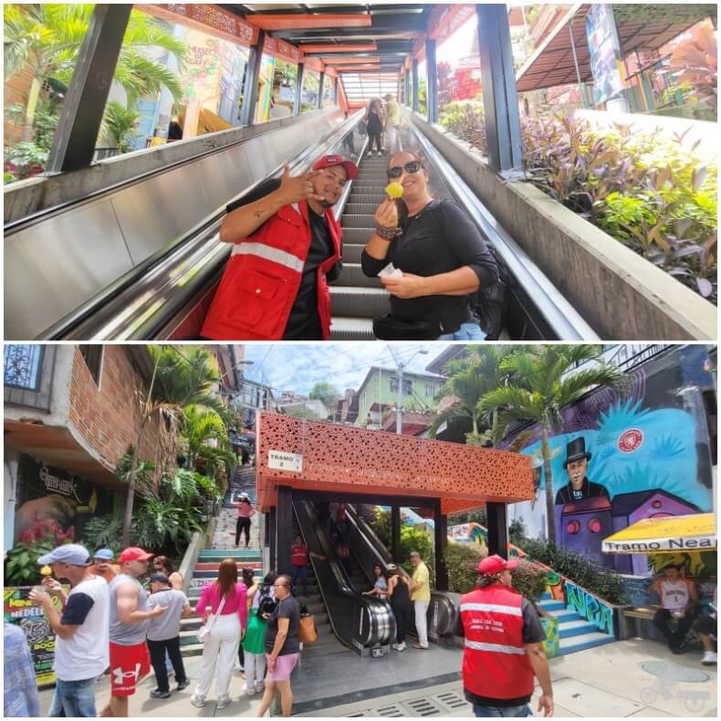 Escaleras mecánicas o electricas de la Comuna 13 de Medellín